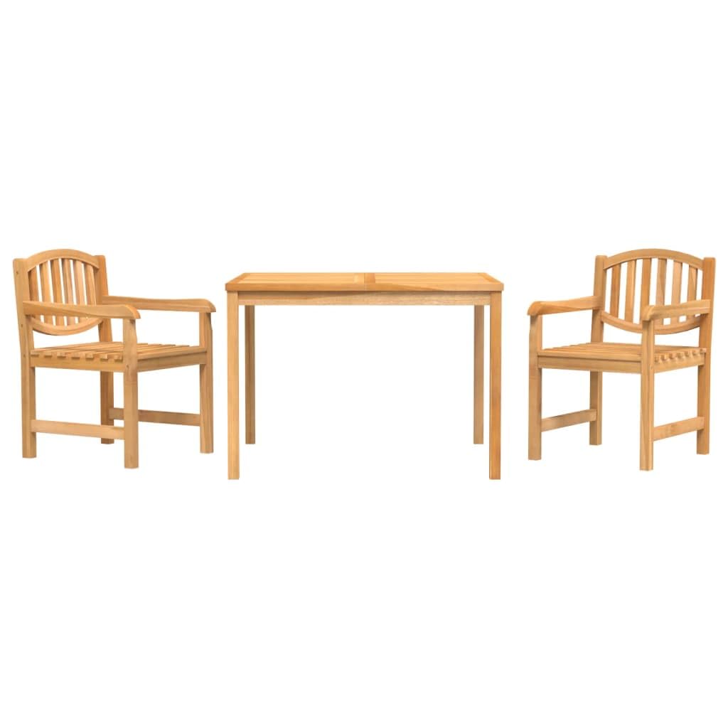 Mobili,Mobili da esterno,Set di mobili da giardino,Set da pranzo da giardino in legno massello di teak da 3 pezzi