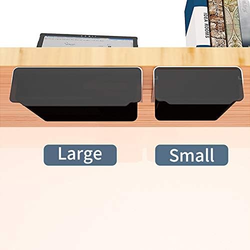 Under Desk Drawer Organizer,Self-Adhesive Pop-up Hidden Under Desk Storage Box,Under Table Drawer Tray Organizers for Home Office School Large Capacity Self-Adhesive Under Desk Tray Storage (White)