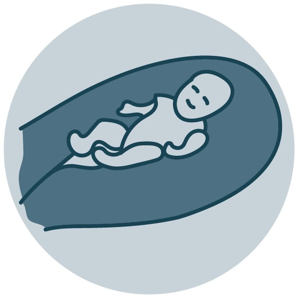 Rotho Babydesign Almohada de lactancia Multi, 190 x 35 cm, Desde 0 meses, Lavable a máquina, Hipoalergénica, Seashell Shape