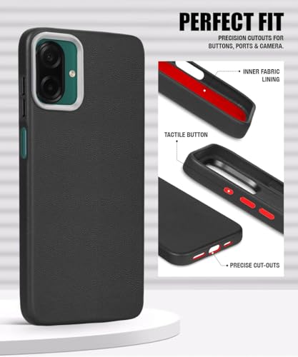Image of WOW IMAGINE Back Cover for Samsung Galaxy M17e 5G | F70e 5G | M07 | F07 | A07 | A07 5G | Ultra Slim Flexible Non-Slip Grip | Inner Fabric | Metal Camera Ring & Lightweight Soft Mobile Case - Black