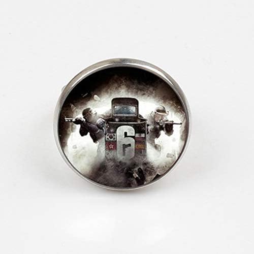 2019 Game Rainbow 66 Siege Ring Skull Toy Metal Glass Ring Gift Jewelry for Men and Women