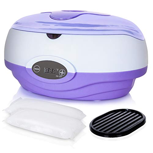 Paraffin Wax Machine, Kolem Hands Paraffin Bath, Paraffin Wax Machine for Hand and Feet, Quick Heating Paraffin Machine, Skin Moisturizing Paraffin Wax Machine with 2lb Unscented Paraffin Wax, Purple