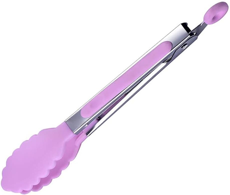 1pc Heat-Resistant Food Tong Creative Non-Slip Nylon Bread Serving Kitchen Tools BBQ Accessories(Gray)