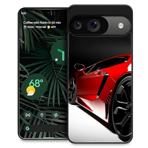 TAMEFOX Compatible with Google Pixel 10/10 Pro Case,Slim Soft Shockproof TPU Women Girls Boys Protective Cover Case for Google Pixel 10/10 Pro-Red Car
