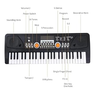 Électronique clavier Piano 49 Touches USB Piano Électrique Et Microphone Musique Numérique Clavier Électronique 16 Tons 8 Rythmes 6 Chansons De Démonstration Musique - Les Beatles, Paul McCartney, John Lennon, RIngo Starr, George Harrison Électronique clavier Piano 49 Touches USB Piano Électrique Et Microphone Musique Numérique Clavier Électronique 16 Tons 8 Rythmes 6 Chansons De Démonstration Musique – Image 6