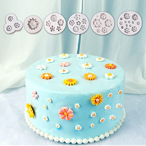 Flower Polymer Clay Molds- 6 Pcs Polymer Clay Molds For Jewelry Making,Daisy Miniature Flower Silicone Molds,Polymer Clay Molds For Polymer Clay Earrings Decoration #TOP4