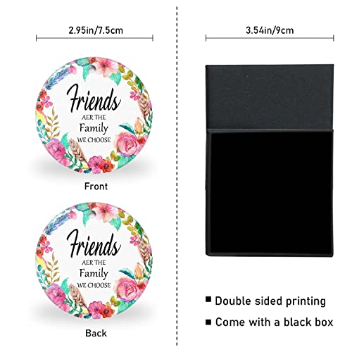 Friendship Christmas Tree Ornaments,Friends Are The Family,Floral,Xmas Hanging Ornaments,Cute Decorations For Home #TOP1