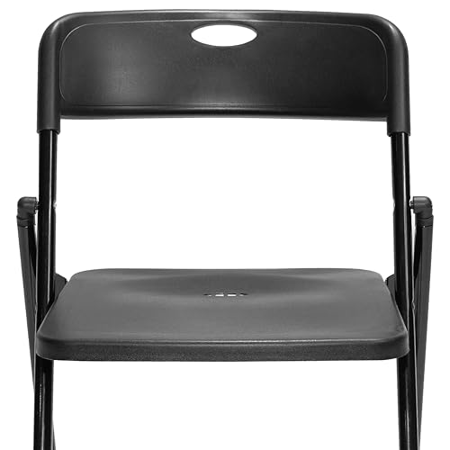 Aro Set Di 4 Sedie Pieghevoli, Struttura In Acciaio, Seduta In Polipropilene, 49X47X75 Cm, Nero - 6