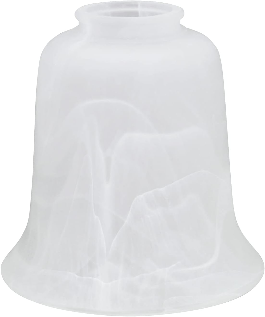 Aspen Creative 23024-4A Transitional Alabaster Bell Shape Ceiling Fan Glass Shade.2-1/8"Fitter.Size:5-1/8"D x 5-1/4"H.4Pcs/Pack