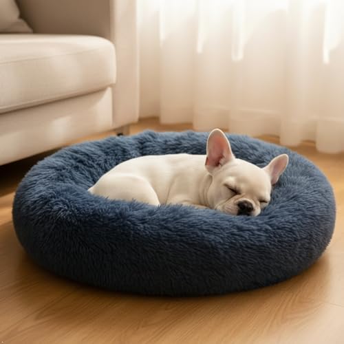 Comfort Donut Dog Bed for Small Dogs, Cat Bed & Pet Bed for Indoo...