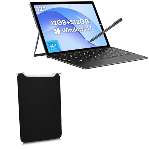 BoxWave Case Compatible with Chuwi UBook X 2-in-1 Laptop (12 in) - SlipSuit, Soft Slim Neoprene Pouch Protective Case Cover - Jet Black