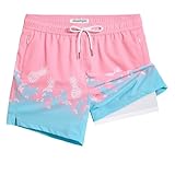 maamgic Mens 5.5 Inch Swim Trunks with Compression Liner Board Shorts Quick Dry Beach Swimwear with...