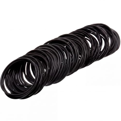 Hotop 200 Pcs Black 80s Silicone Jelly Rubber Bracelets Hair Tie Women