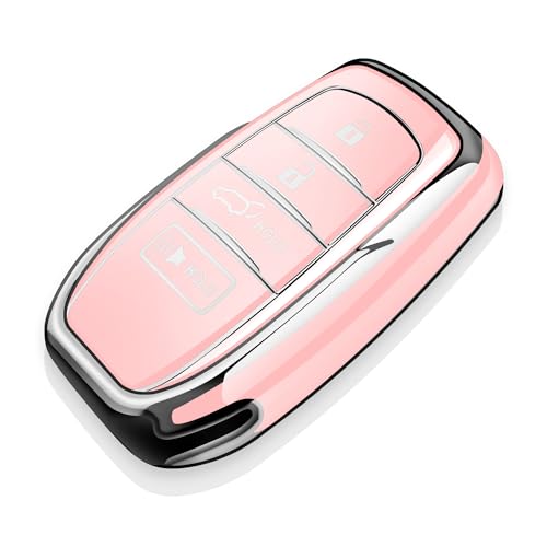Coque de protection TPU pour clé Toyota Camry Prius Rose Craie