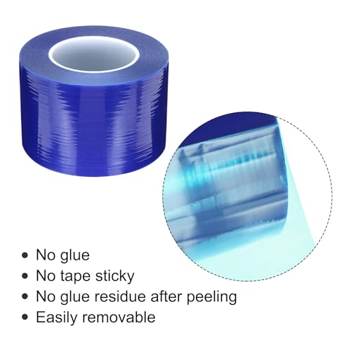 Image of MECCANIXITY Removable Protective Film Tape, 3.54 Inch x 656 Ft Surface Protective Scratch Film Tape Roll for Furniture, Electrical Appliances, Blue