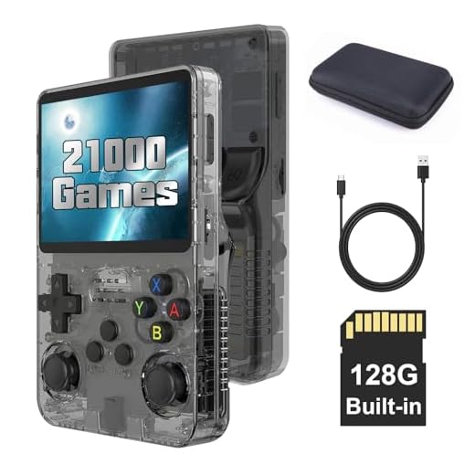 Console di gioco portatile R36S, con sistema Linux open source, scheda TF da 128G, 20000 giochi rétro, schermo IPS da 3,5 pollici, console emulatore portatile per console di giochi rétro, batteria da