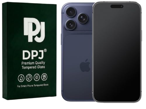 Image of DPJ Matte Anti-Glare Tempered Glass for iPhone 16 Pro Max (6.9 Inch) With Installation Kit | Military-Grade Screen Protector | Edge to Edge Coverage | Black [Matte] [Pack of 1]