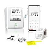 PUQU Q1 Label Maker Machine with 40x30mm Tape, All Free APP with 1000 Icons and 200 Templates, 2 Inch Portable Bluetooth Label Printer for Address, Barcode, Cable, Jewelry, Organizing, Storage, White