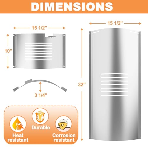 Flame Broiler Slide Cover & Bottom Kit for Pit Boss 1100 Parts Pit Boss 1100PS1-5, 1100PS1-4, PB1100PS1-W007, PB1100PS1-005,Replacement Parts for Pit Boss Pro Series 1100 Pellet Grills,Stainless Steel by PETKAO - Image 4