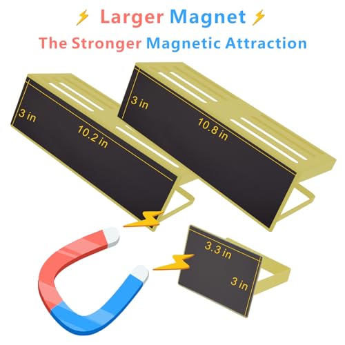 Image of Magnetic Spice Rack For Refrigerator Magnetic Fridge Shelf For Kitchen Spice Organizer Magnetic Shelf For Fridge Space Saving Yellow 4 Pack With Magnetic Paper Towel Holder