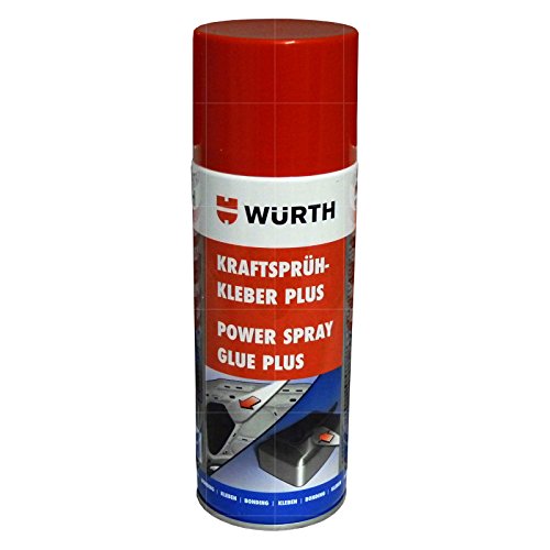 Preisvergleich Produktbild 5 x Würth Kraftsprühkleber Plus farblos (4049557775630) 400ml UV-Beständig