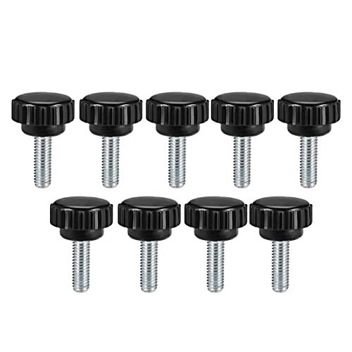 uxcell M6 x 15mm Male Thread Knurled Clamping Knobs Grip Thumb Screw on Type 9 Pcs