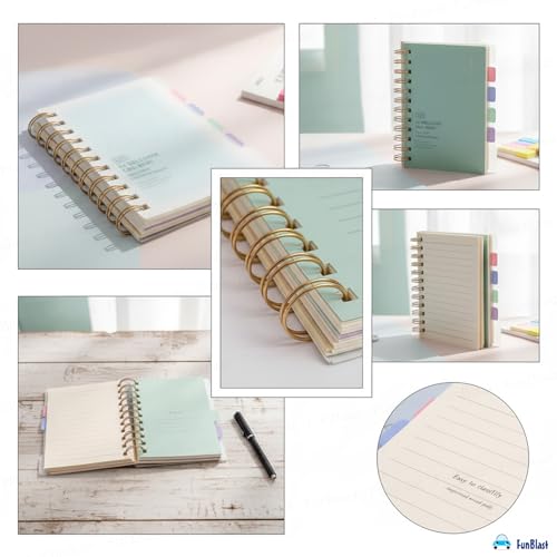 Image of FunBlast Diary for Girls - Spiral Notebook Diary, Ruled Notebooks for Boys & Girls, Cute Kawaii Stationery, Aesthetic A6 Size Journal Diary - 240 Pages (Light Green)