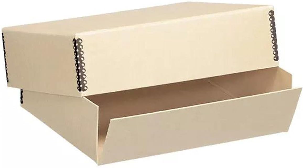 - Museum Archival Drop-Front Storage Box, Acid-Free with Metal Edges, 11.5 X 15 X 3 inches, Tan (733-3011)