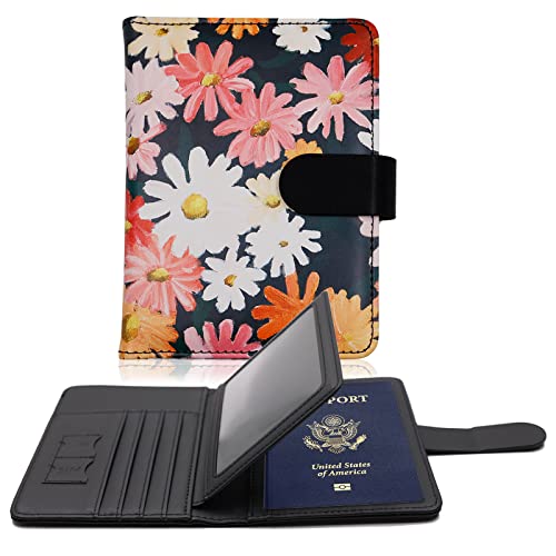 Image of Melsbrinna Rfid Passport Holder for Travel women /Men, Cute Passport Wallet Rfid Blocking Card Slots, Rfid Passport Cover /CaseTravel Wallet, Passport Book Holder, Black1, Cute