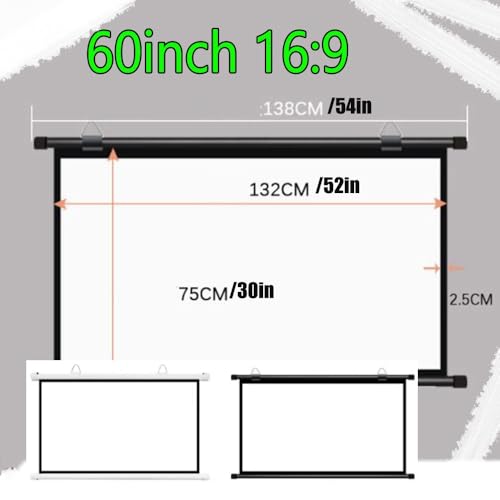 Pantalla Manual Retráctil 60'' 16:9 Negra miniatura 6