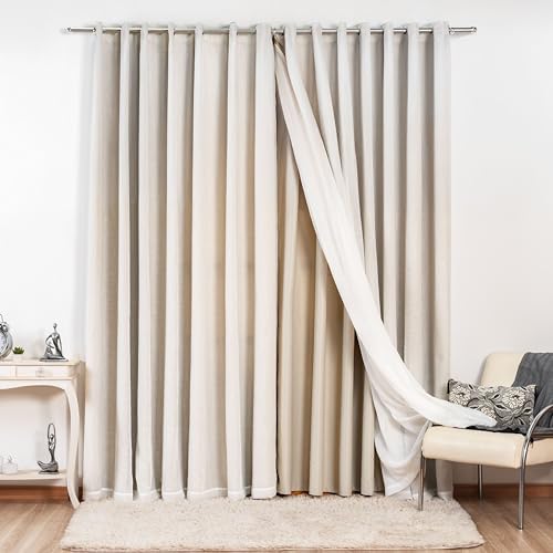 Cortina Gaze de Linho com Blackout em Tecido 3,00 x 2,40 para Sal...