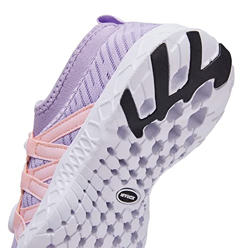 ALEADER Kids Water Shoes Xdrain Aqua Shoes for Girls Quick Dry Lightweight Swim Shoes Purple/Pink 4 M US Little Kid