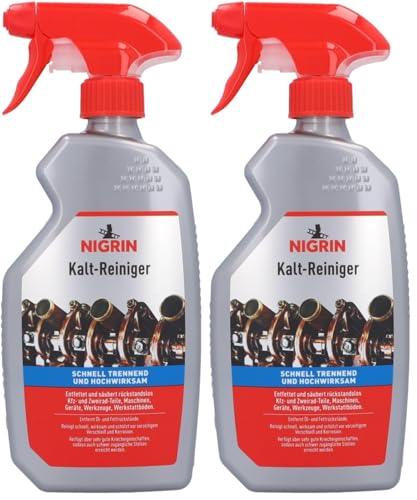 NIGRIN Kaltreiniger, Pumpzerstäuber, schnell trennend und hochwirksam, 500 ml (Packung mit 2)