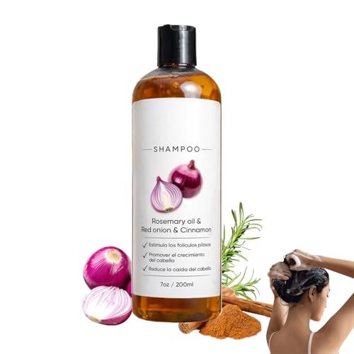 Onion Shampoo,Volumizing Shampoo with Rosemary Oil & Red Onion & Cinnamon Extract,Smooths Scalp,For Promotes Stronger, Thicker a