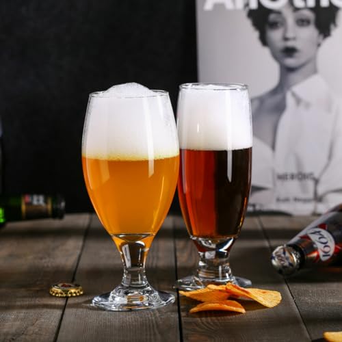 Quhuoyao Pint Glasses, All Purpose Drinking Tumblers, Clear Glass Bar Tumblers Cocktail Mixing Glass, Great For Restaurants, Bars, Parties - Premium Beer Glasses Tumbler Set Of 6 thumb #6