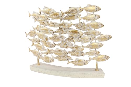 Deco 79 Metal Fish Sculpture, 24\" x 6\" x 18\", Beige - Thumbnail 4