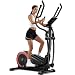 UMAY Crosstrainer für Zuhause mit 16 Widerstandsstufen, Herzfrequenzgriffen, 40 cm Schrittlänge,leiser magnetischer Ellipsentrainer mit LCD-Display, bis 180 kg belastbar