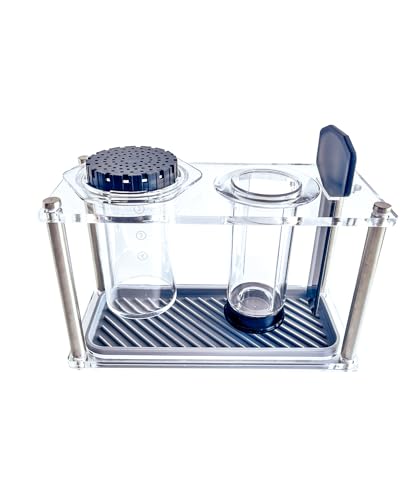 HAPYCAPY Organizer Stand for AeroPress holder Compact Storage for AeroPress Original Clear Includes Dripper Mats (Not For XL)