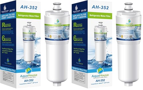 AquaHouse AH-352 filtre à eau compatible pour Bosch/Neff/Siemens réfrigérateur 3M CS-52, CS-452, CS-51, 640565, 5586605 (Lot de 2)