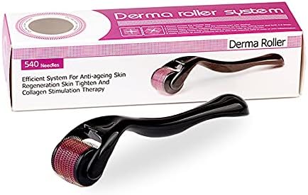 540 Titanium Microneedle Derma Roller Skin Care for Face Facial Wrinkles Hair Loss Stretch Marks Hair Regrowth Micro Needles Professional Micro needling Derma Needling Kit with Case (0.50 mm) - Image 3
