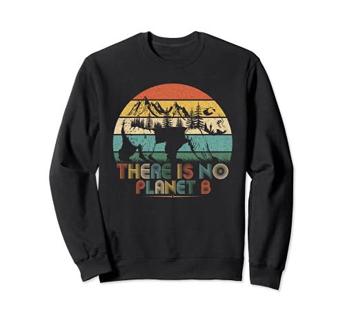 There Is No Planet B Tee Regalo Vintage Mountain Bear Sudadera