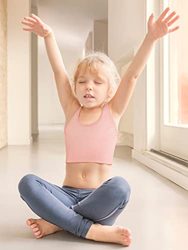 Image of Geyoga 6 Pieces Girls Dance Tank Top Racerback Crop Top Sleeveless Dance Outfit for Ballet Hip Hop Athletic Wear