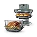 Ninja Crispi Pro 6-in-1 Glass Air Fryer | 450°F, Nontoxic, 6qt & 2.5qt Containers & Lids | Microwave, Freezer, Dishwasher Safe | Max Crisp, Air Fry, Bake, Roast, Recrisp, Dehydrate | Ash Grey, AS101DG