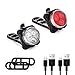 Albert Austin LED Bike Lights Set USB Rechargeable Bike Lights Kit Easy Mount Road and Mountain Bike Lights 4 Brightness Modes Bright Waterproof Bike Lights Front and Back for Bicycle
