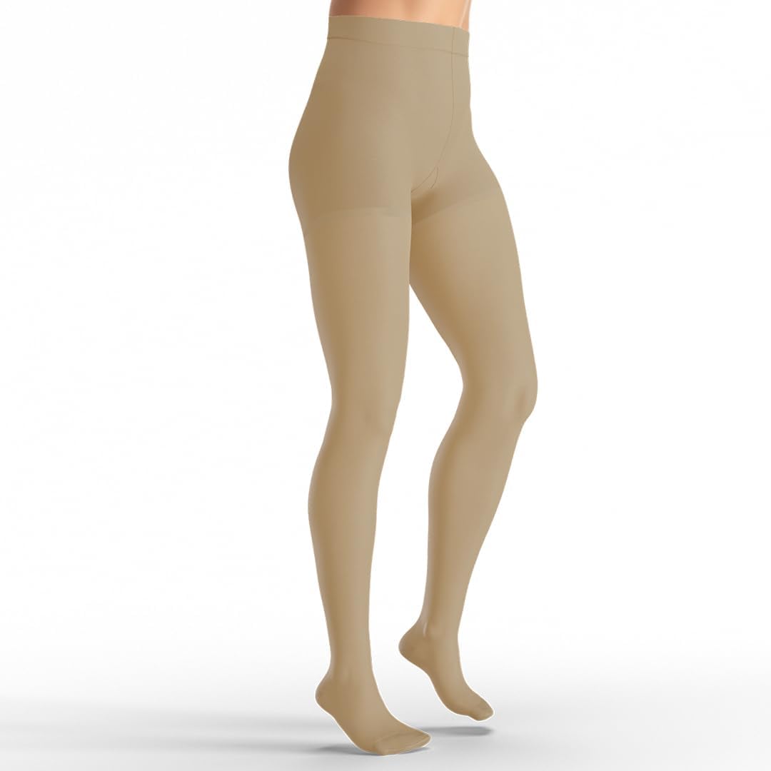 JOBST BSN Medical 115290 Jobst Opaque Compression Hose with Closed Toe, Waist High, Small, 30 mm - 40 mm HG Size, Natural