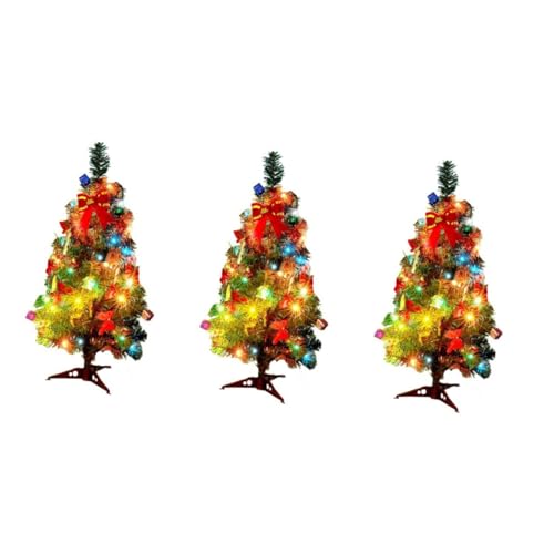 Ciieeo 75 Peças enfeite de festa de natal mini árvore de natal ornamento de enfeites de árvore de na