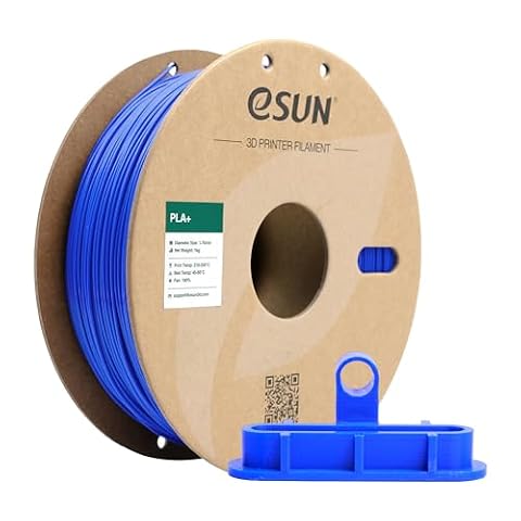 eSUN PLA+ Filament 1.75mm, Enhanced Toughness 3D Printer Filament PLA Plus, Dimensional Accuracy +/- 0.03mm, 1KG Spool (2.2 LBS) 3D Printing Filament for 3D Printers, Blue
