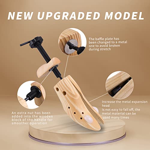 XYH Shoe Stretcher,Pair of Wooden Shoe Stretcher for Women and Men Adjustable in Length and Width. ([ M's Size(8.5-16) Wm's Size (9-15)]) by XYH - Used condition - Image 2