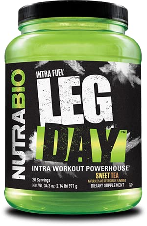 NutraBio Leg Day Intra Carb Supplement â Advanced Carbohydrate Complex â Amino Acid EAA/BCAA Formula â Comprehensive Electrolyte Blend for Recovery and Performance (Sweet Tea)