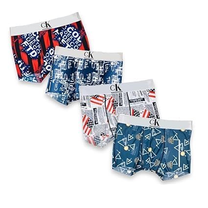 Image of Printed Lycra ck Underwear for Men Combo of 4 pcs for Summer and Winter Underwear for Men and Boys